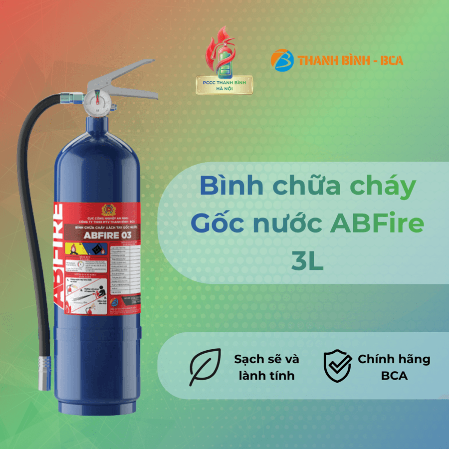 Bình chữa cháy gốc nước ABFire mini 3L - Ảnh 1