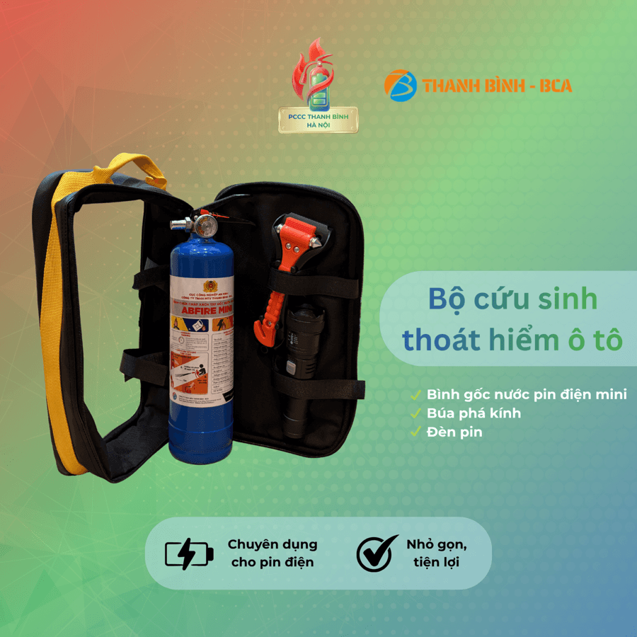 Combo PCCC ô tô điện 3-trong-1 - Đủ chuẩn BCA