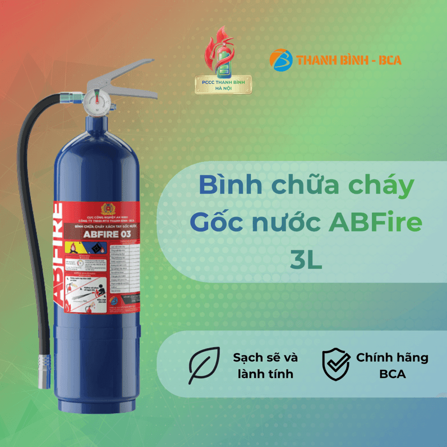 Bình chữa cháy gốc nước 3L PCCC Thanh Bình Hà Nội