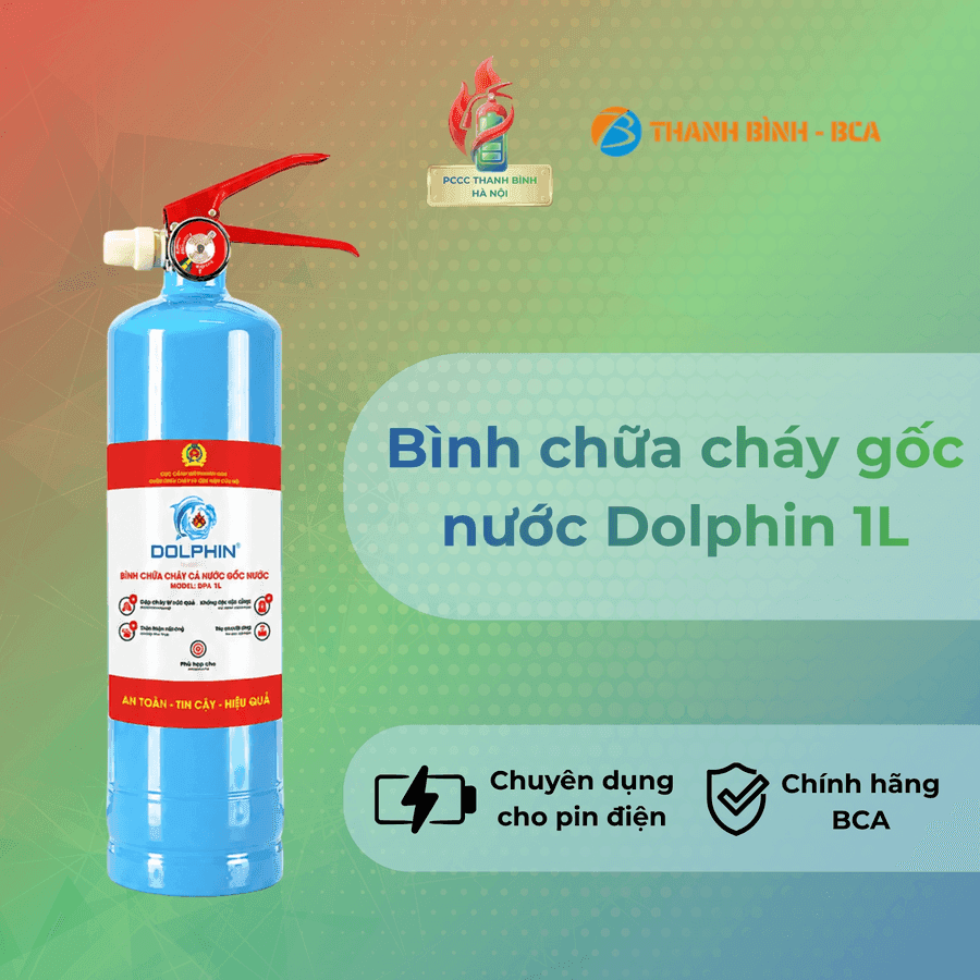 Bình chữa cháy gốc nước mini Dolphin 1L DPA-T1L PCCC Thanh Bình Hà Nội
