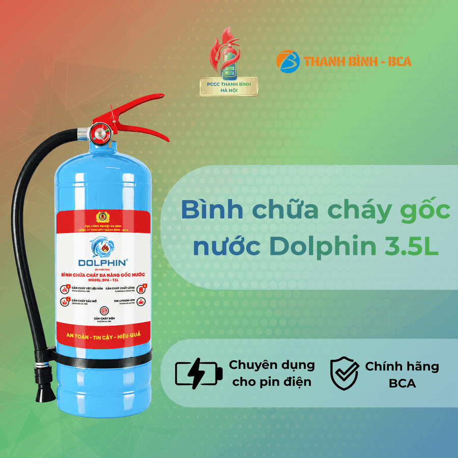 Bình chữa cháy gốc nước Dolphin 3.5L DPA-T3PL PCCC Thanh Bình Hà Nội