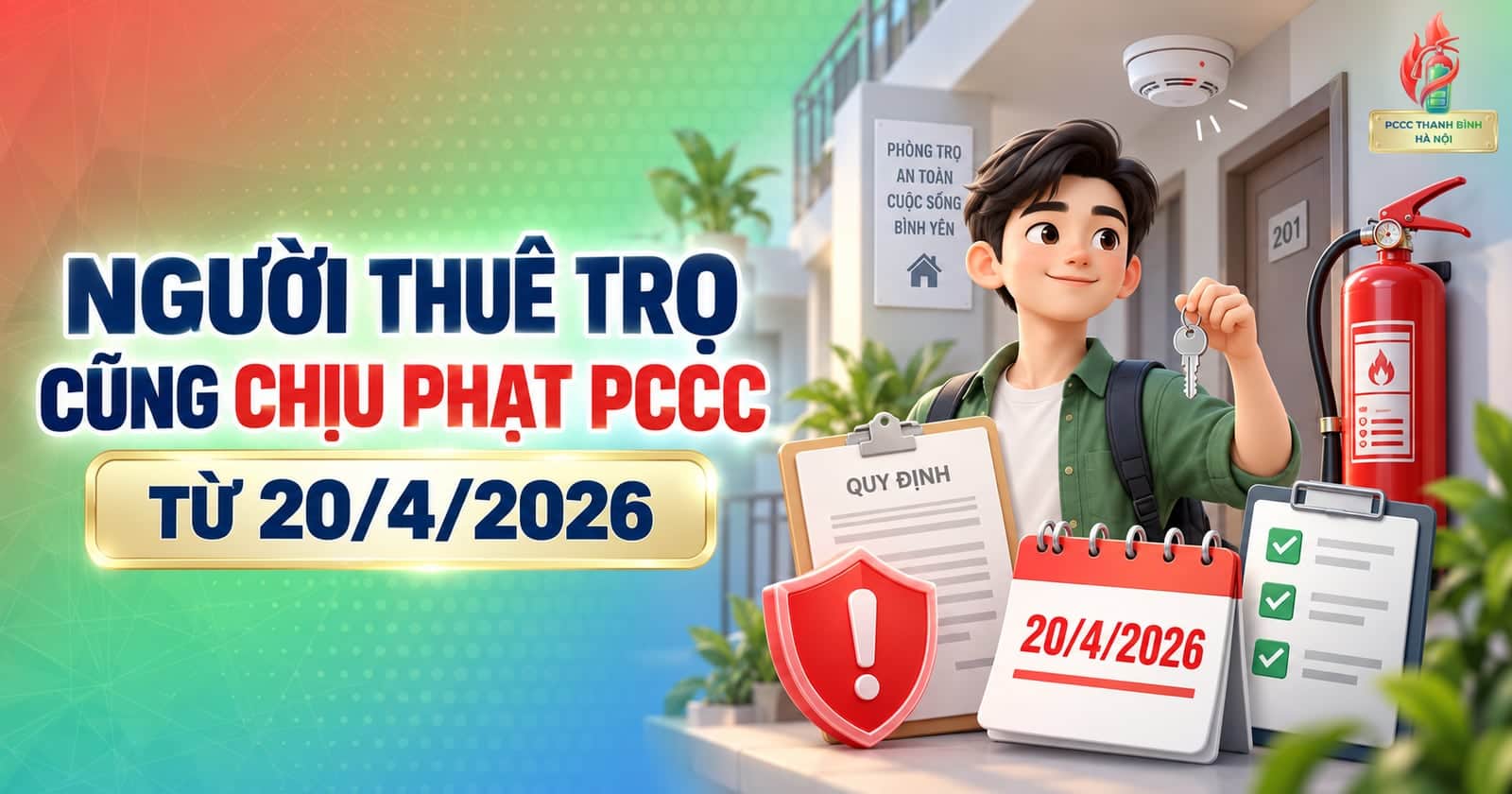 Người thuê trọ cũng chịu phạt PCCC từ 20/4/2026