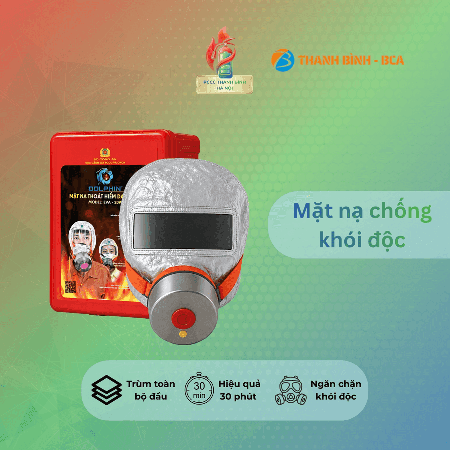 Mặt nạ chống khói độc Dolphin DPA-30M PCCC Thanh Bình Hà Nội